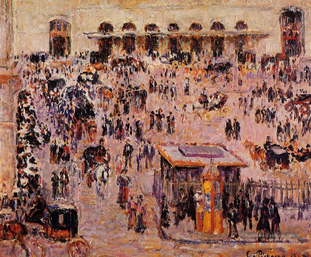 cour du havre gare st lazare 1893 Camille Pissarro Peintures à l'huile